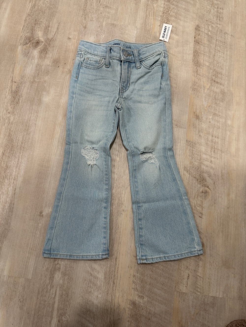 Old Navy Light Blue Distressed Flare Jeans - Kids